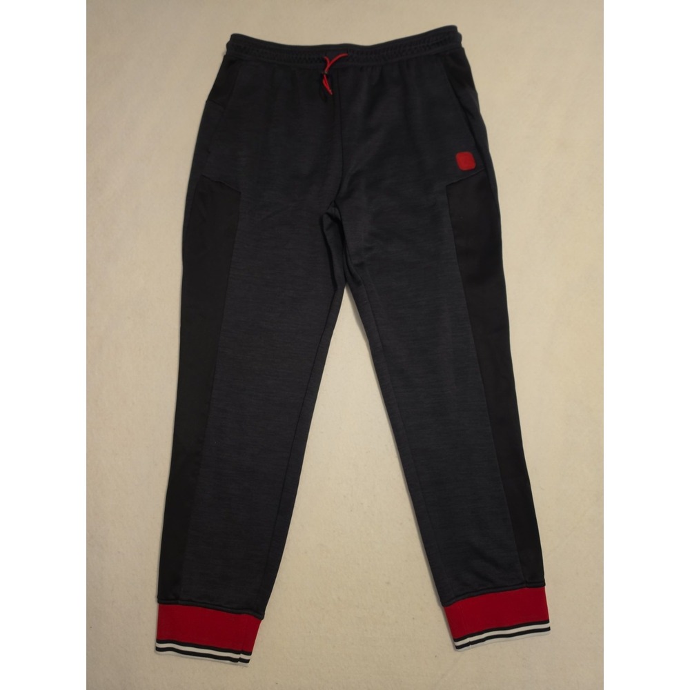 And1 Pants Mens Charcoal Red Athletic Track Pants Size Large